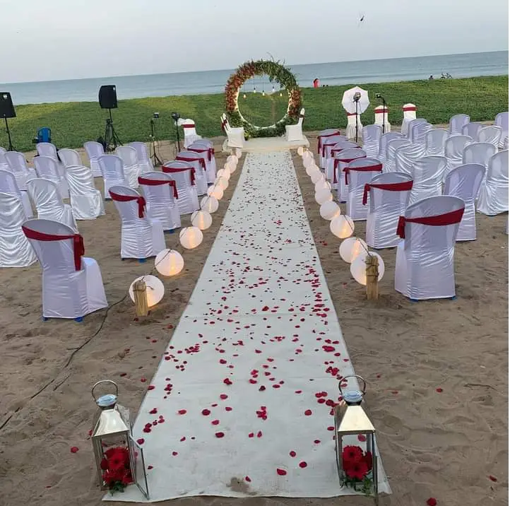 Beach wedding venue in ecr